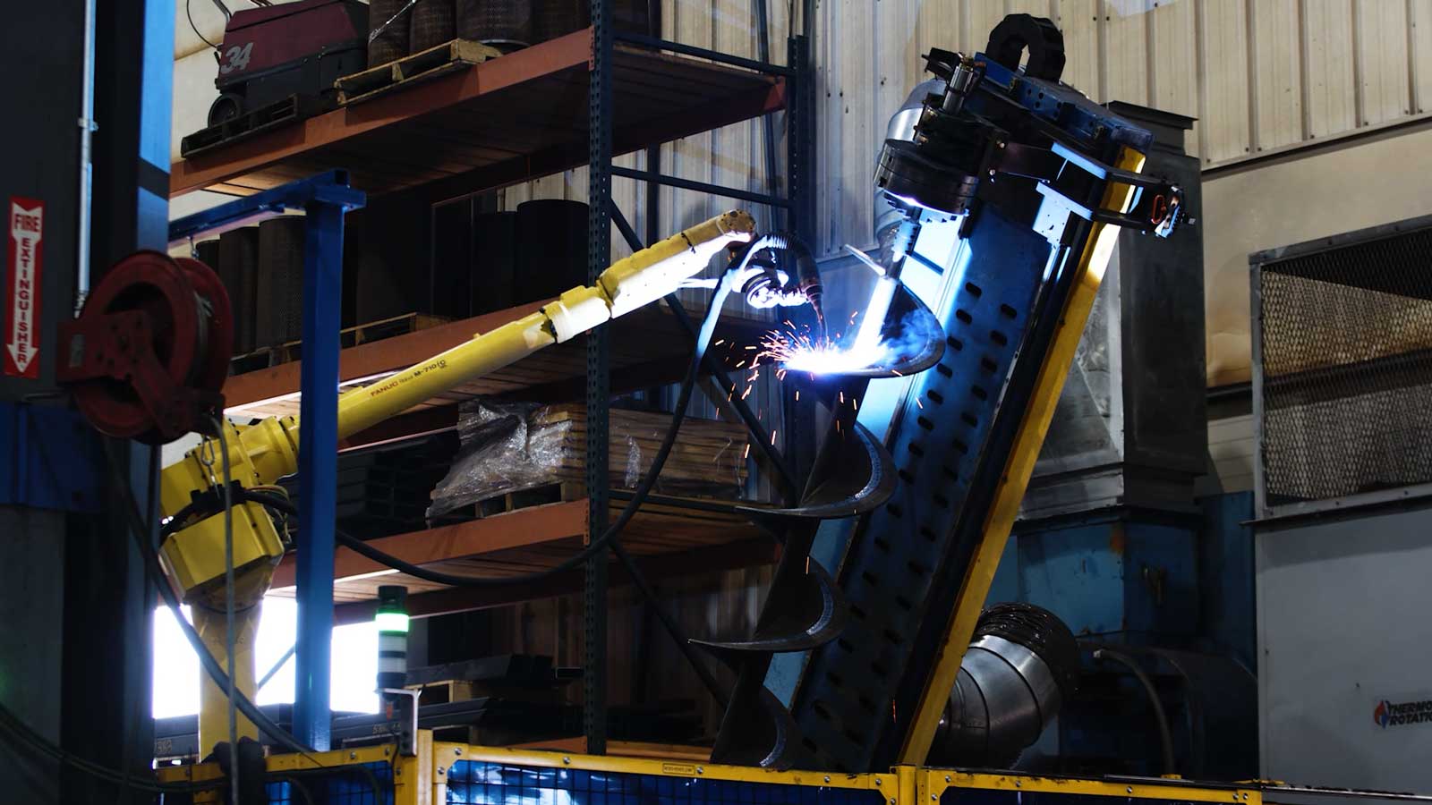 Robot welding tire recycling equipment
