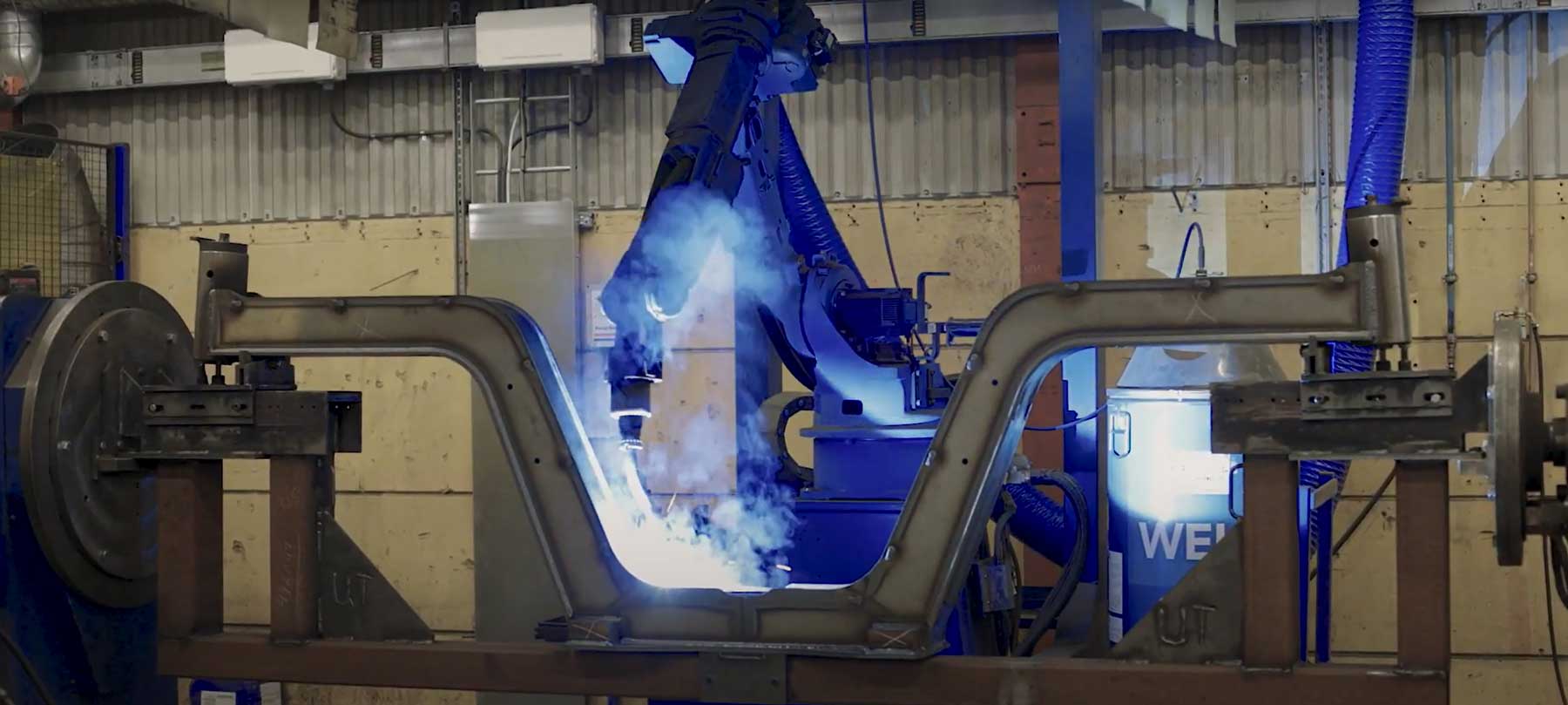 Robot welding part