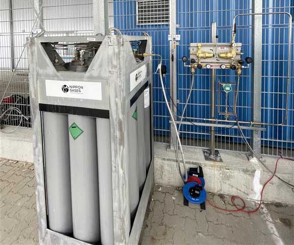Gas cylinder supply connected to FloCloud, providing real-time visibility into gas usage, reducing waste and lowering costs.