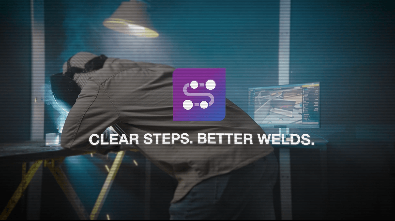 Welder in PPE working on sequence welding 